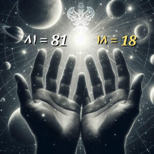 Heavenly inscription of hands showing 18 and 81