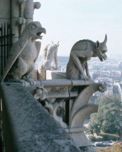 3 Gargoyles in Paris, devil, satan -Jul-5-2012