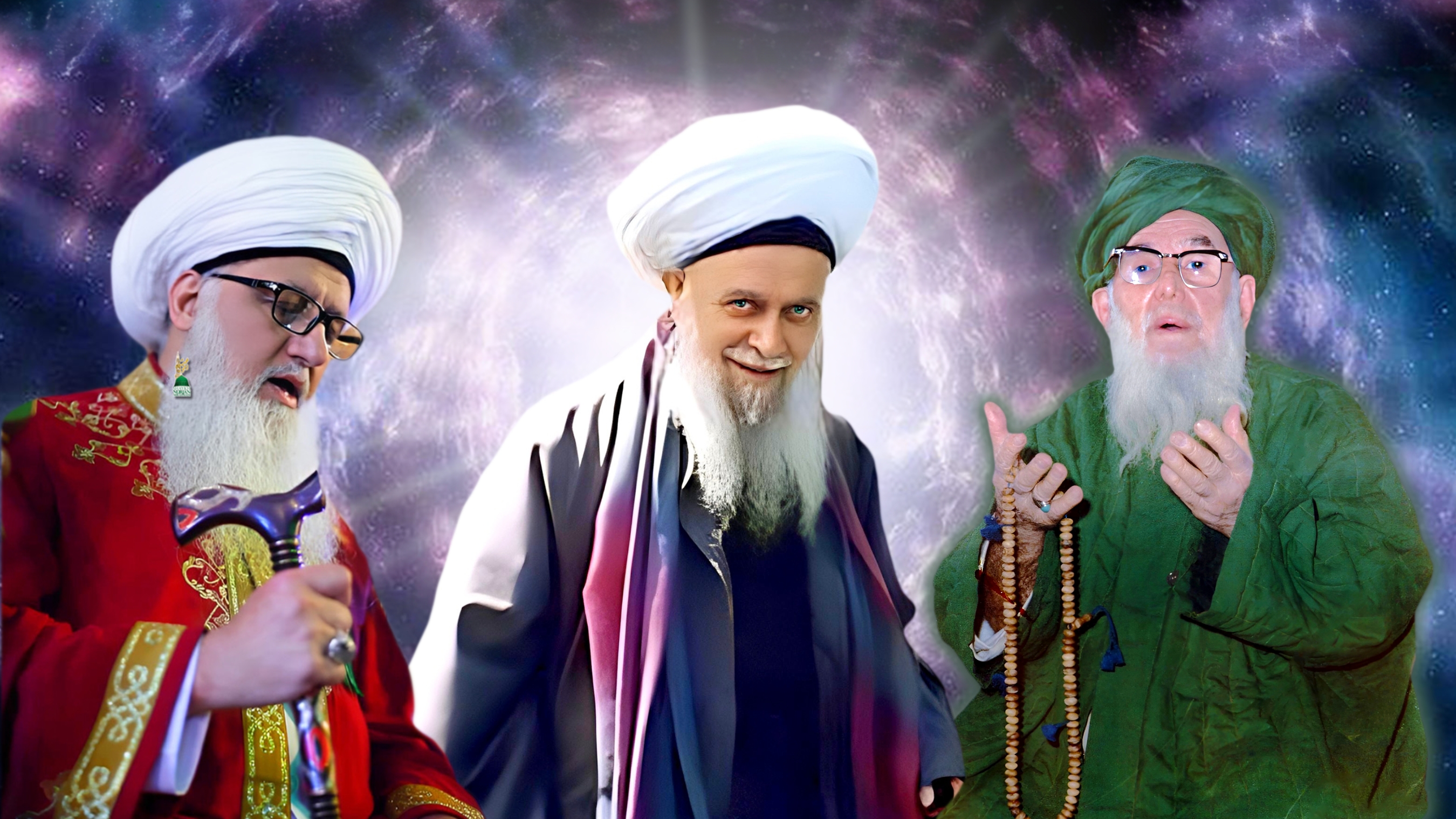 3 Shaykhs on Portal Background