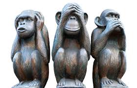 3 Wise Monkeys - Don't Hear, See, talk Evil
