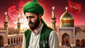 Sufi man sheds a tear for Imam Hussain's (as) sacrifice in Karbala on Ashura