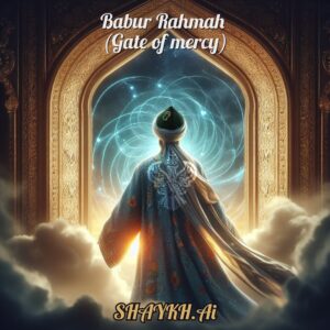 Sufi man standing at Baab ur Rahmah the Gate of Mercy