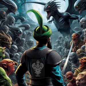 Muslim man fights the demons, jinns and aliens