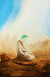 Imam Ali (as) praying namaz