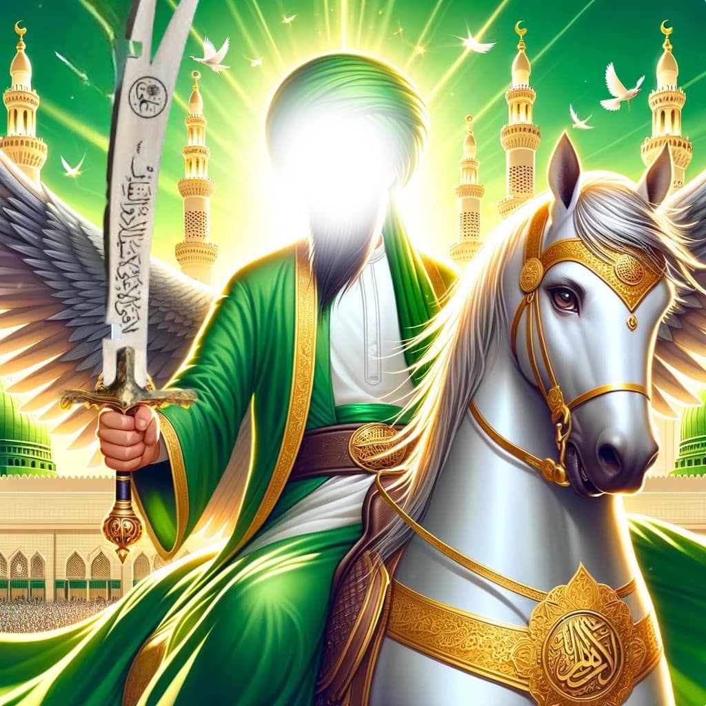 Sayyidina Imam Ali (as) carries the zulfiqar