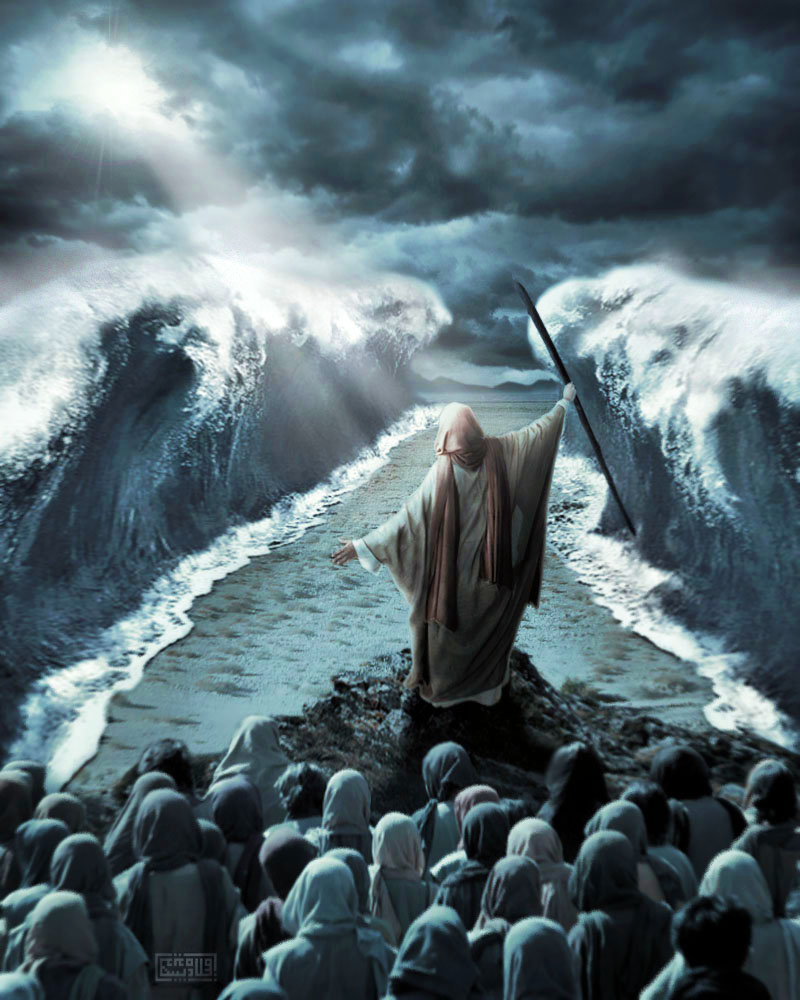 Nabi Musa splitting ocean,kashiya