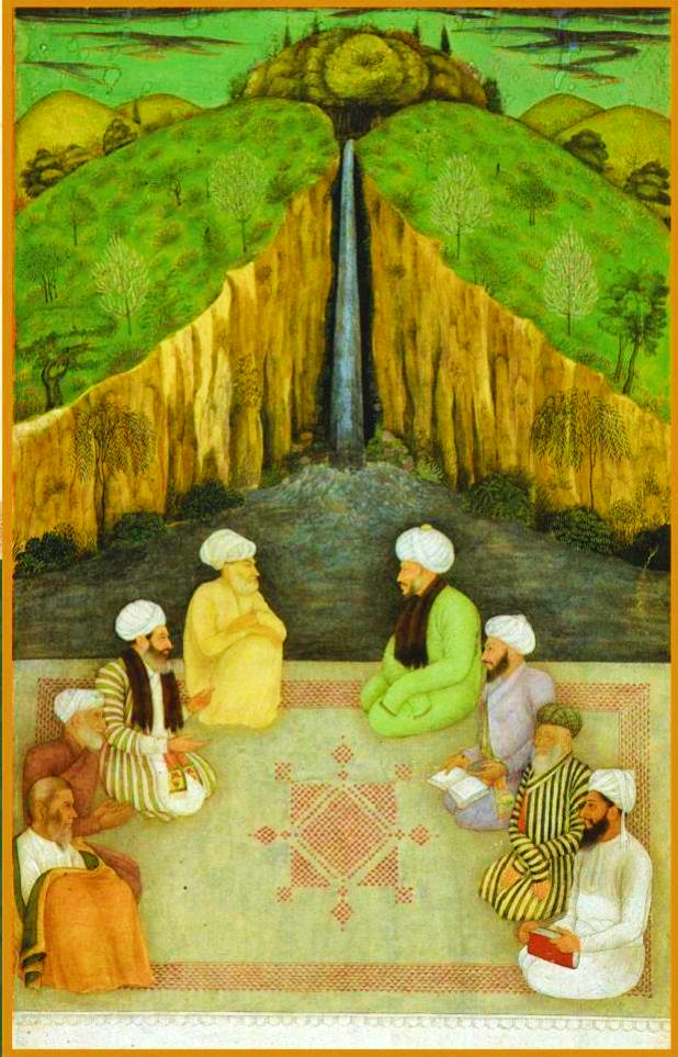 Heavenly associations,saints having a meeting