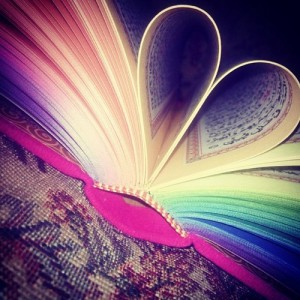 Quran folded in heart shape