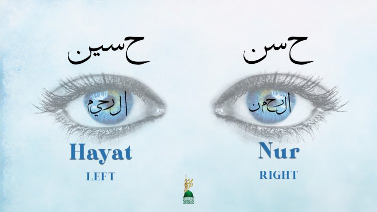 Reality of the Eyes Rahman-Raheem- Hassan-Hussain-LOGO; hayat, nur