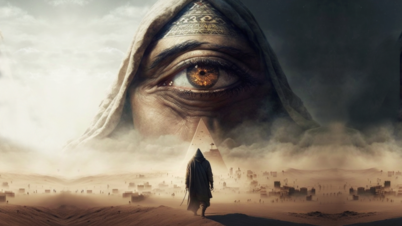 Sahaba seeing dajjal, pyramid, eye, desert, companion