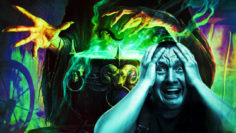 Scared man black magic