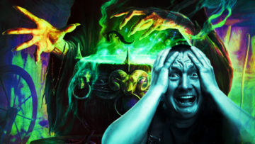 Scared man black magic