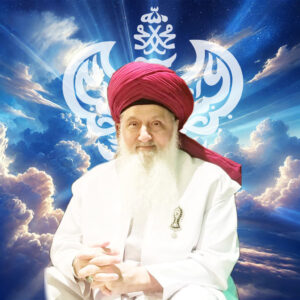 Shaykh Nurjan sitting in heavenly light