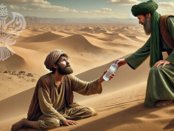 Sufi giving water to man