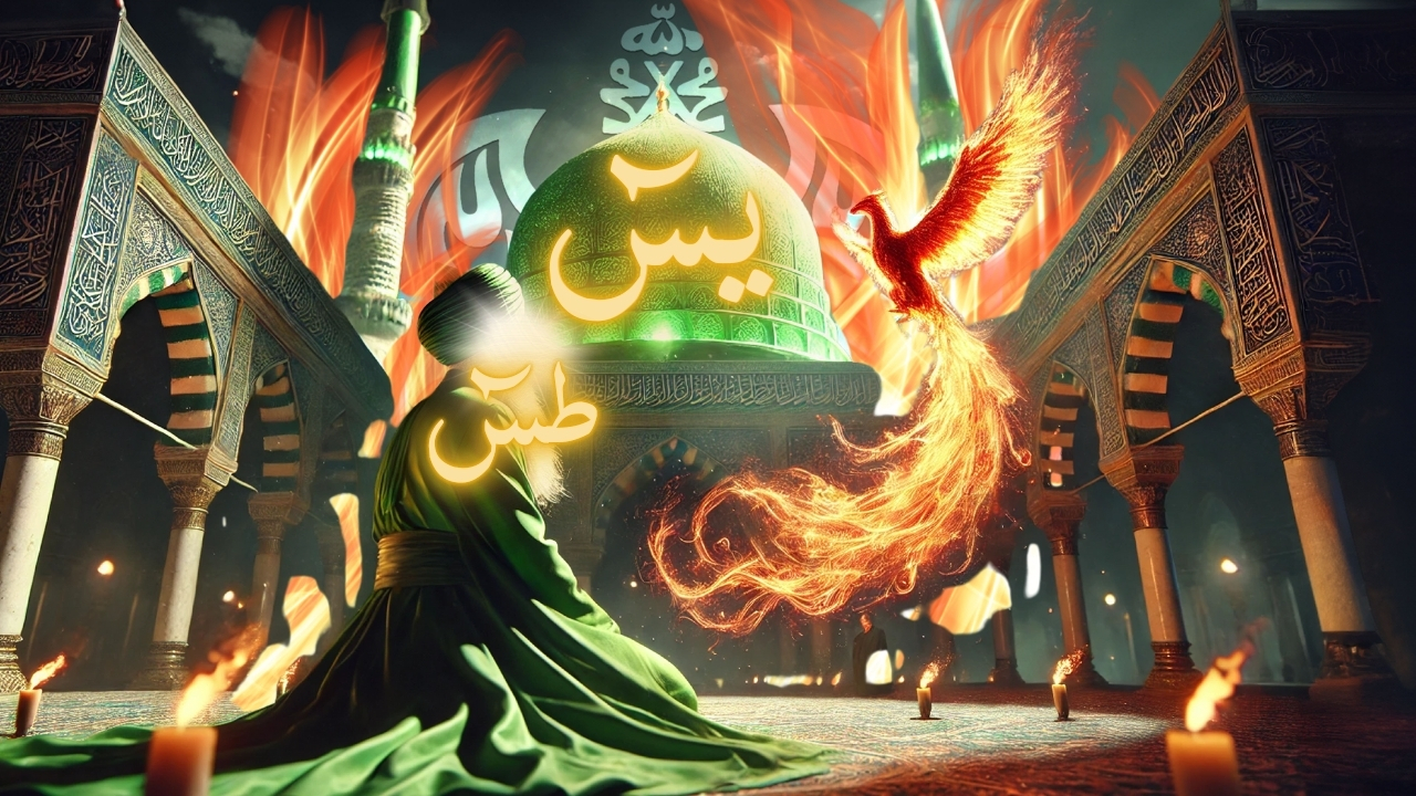 TaSeen man looking at green dome of Sayyidina YaSeen (s)