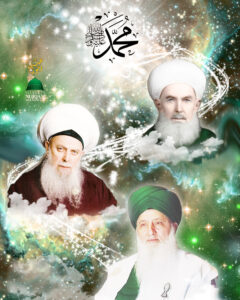 three Shaykhs mirroring the light of holy face 