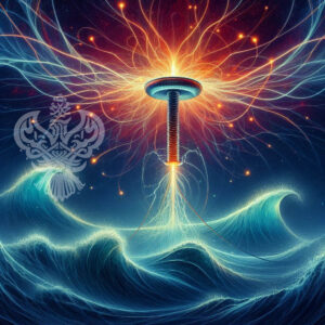 Electricity from Tesla's coil device above ocean