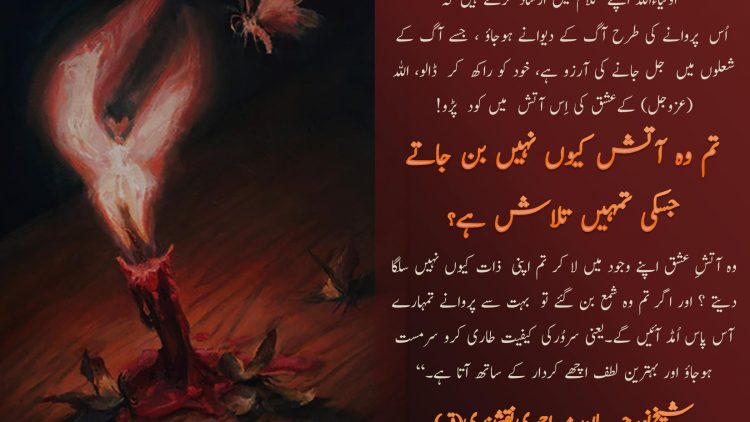 Urdu – Be like a moth to the fire: اپنی