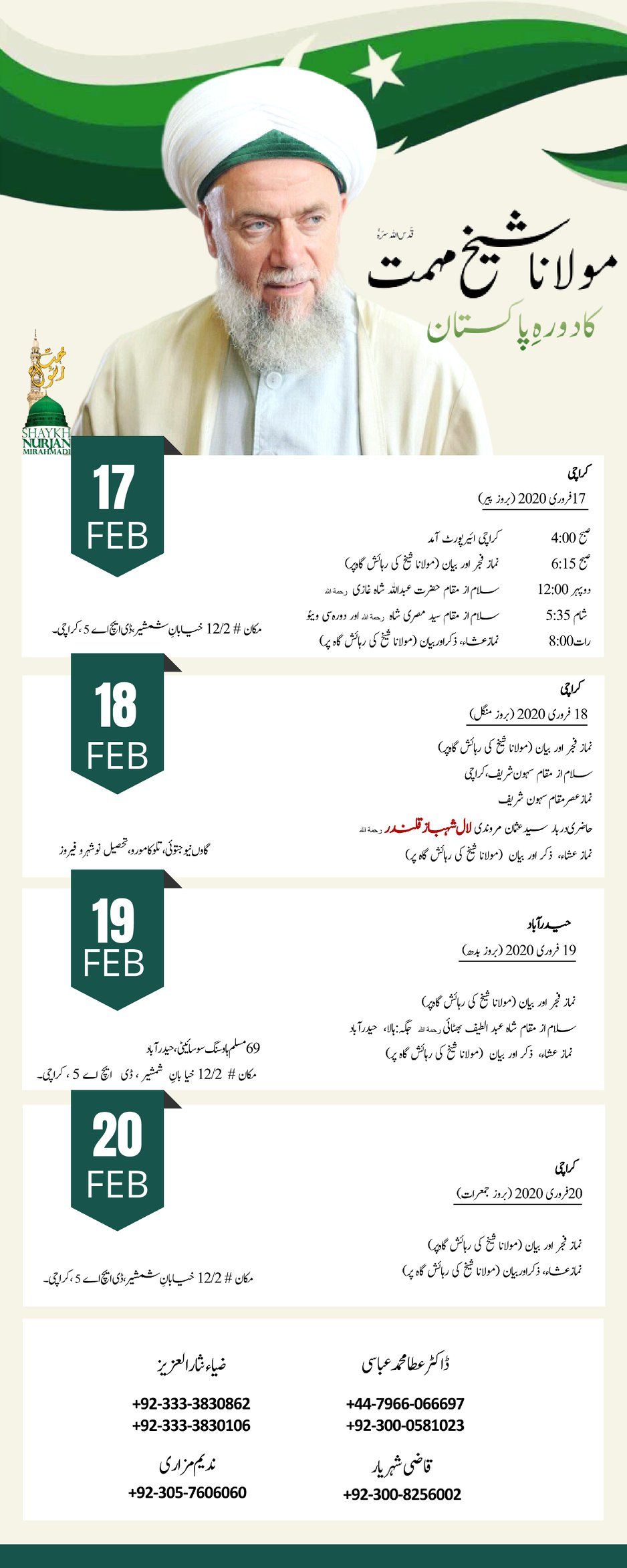 Pakistan Tour Feb 17 -20 , 2020