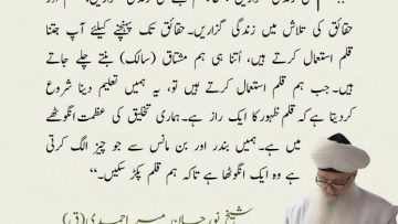 Urdu – “So take a life of qalam, take a