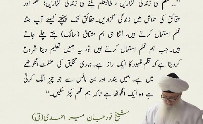 Urdu – “So take a life of qalam, take a