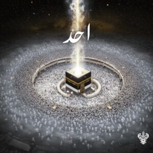 Crowd surrounded Holy Kabah during Hajj