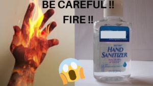 alcohol rub, hand sanitizer, fire on hand, burning hand