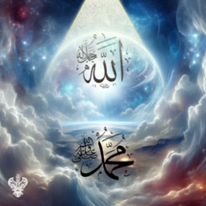 Allah (AJ) above S. Muhammad (s) name among heavenly clouds