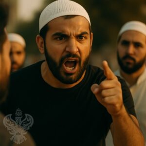 Angry man yelling