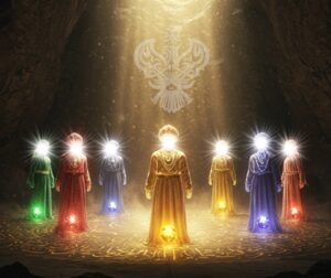 Ashabul Kahf emanating in lights and jewels
