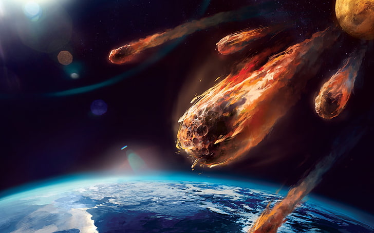 meteors falling from sky, azaab, 'azaab, punishment,