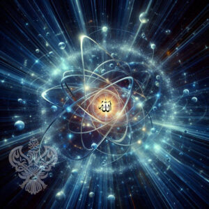 Atoms spinning around Allah light blast