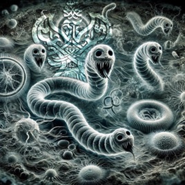 Microscopic bacterial worms