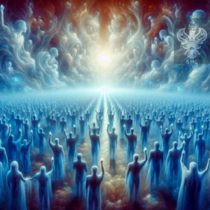 Beings looking towards heavenly skies