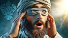 blindfold man seeing light, jealousy
