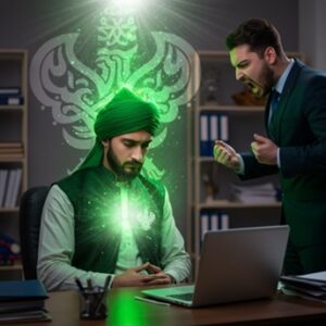 Boss yelling at silent student