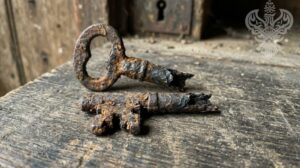 Broken, rusted key
