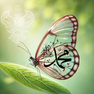 Sayyidina Muhammad sws written on butterfly