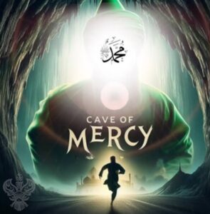 Man running towards cave of mercy