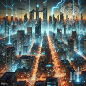 City using electricity