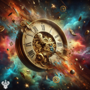 Clock shattering on galaxy background