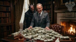 Demon empowering wealthy man