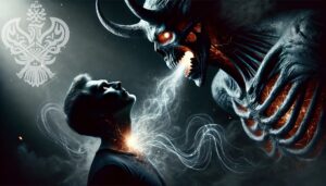 demon sucking soul, grey hair, end times , nafs, shaitan, demon