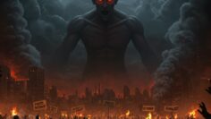 demon-watching-over-crowd-destruction