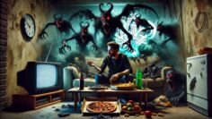 demons-attack-behind-man-tv-food