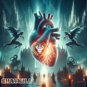 Demons flying towards heart