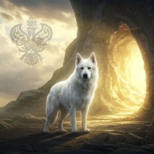Qitmir, dog, protecting cave