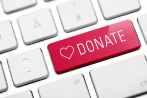 online donate key on keyboard charity zakah sadaqah