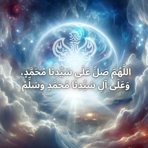 Durood Sharif written among clouds