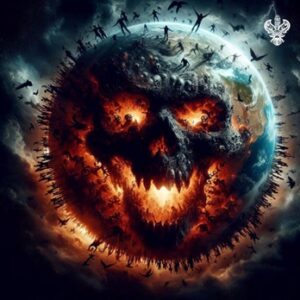 Demonic face on Earth